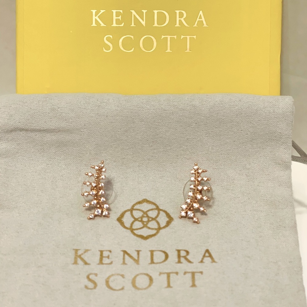 Kendra Scott Laurie Ear Climbers In Rose Gold
